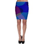Blue Abstract 1118 - Groovy Blue And Purple Art Bodycon Skirt