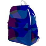 Blue Abstract 1118 - Groovy Blue And Purple Art Top Flap Backpack