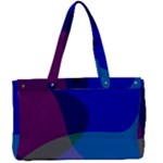 Blue Abstract 1118 - Groovy Blue And Purple Art Canvas Work Bag