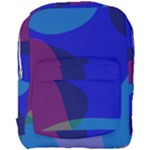 Blue Abstract 1118 - Groovy Blue And Purple Art Full Print Backpack