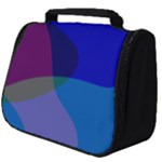 Blue Abstract 1118 - Groovy Blue And Purple Art Full Print Travel Pouch (Big)