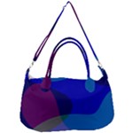 Blue Abstract 1118 - Groovy Blue And Purple Art Removal Strap Handbag