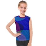 Blue Abstract 1118 - Groovy Blue And Purple Art Kids  Mesh Tank Top