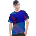 Blue Abstract 1118 - Groovy Blue And Purple Art Men s Sport Top