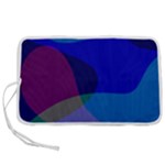 Blue Abstract 1118 - Groovy Blue And Purple Art Pen Storage Case (S)