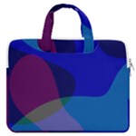Blue Abstract 1118 - Groovy Blue And Purple Art MacBook Pro 16  Double Pocket Laptop Bag 