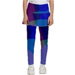Blue Abstract 1118 - Groovy Blue And Purple Art Kids  Skirted Pants
