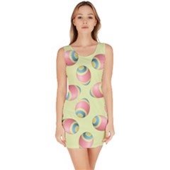 Colorful Easter Eggs Pattern Green Bodycon Dress by TetiBright