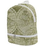 Vintage Mapa Mundi  Zip Bottom Backpack