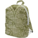 Vintage Mapa Mundi  Zip Up Backpack