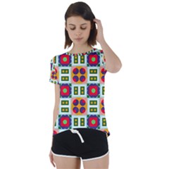 Shapes In Shapes 2                                                                 Short Sleeve Foldover Tee by LalyLauraFLM