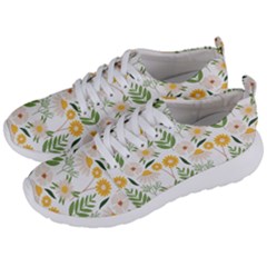 Flowers On A White Background Pattern                                                                   Men s Lightweight Sports Shoes by LalyLauraFLM