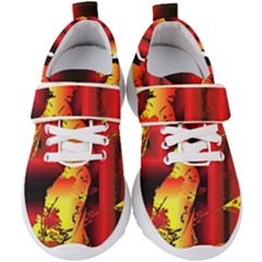 Red Light Ii Kids  Velcro Strap Shoes by MRNStudios