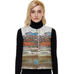 Boats On Lake Garda, Italy  Women s Short Button Up Puffer Vest by ConteMonfrey