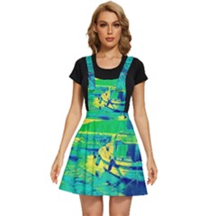 Blue And Green Boat Modern  Apron Dress by ConteMonfrey