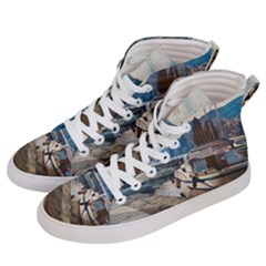 Boats On Gardasee, Italy  Men s Hi-top Skate Sneakers by ConteMonfrey