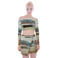 Calm Day On Lake Garda Off Shoulder Top With Mini Skirt Set by ConteMonfrey