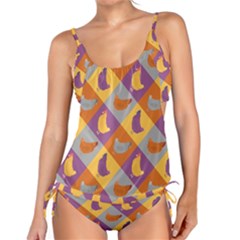 Chickens Pixel Pattern - Version 1b Tankini Set by wagnerps