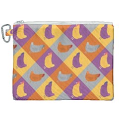 Chickens Pixel Pattern - Version 1b Canvas Cosmetic Bag (xxl) by wagnerps