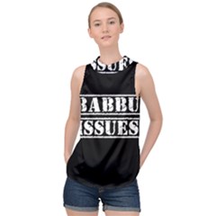 Babbu Issues - Italian Daddy Issues High Neck Satin Top by ConteMonfrey