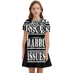 Babbu Issues - Italian Daddy Issues Kids  Bow Tie Puff Sleeve Dress by ConteMonfrey