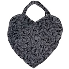 Weird Monster Reptile Drawing Motif Pattern Giant Heart Shaped Tote by dflcprintsclothing