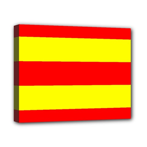Aust Agder Flag Canvas 10  X 8  (stretched)
