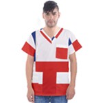 Banskobystricky Flag Men s V-Neck Scrub Top