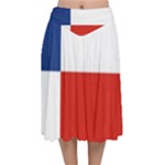 Banskobystricky Flag Velvet Flared Midi Skirt