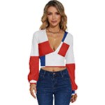 Banskobystricky Flag Long Sleeve Deep-V Velour Top