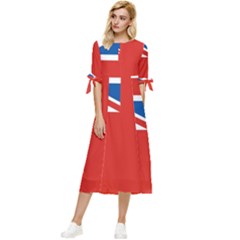 Bermuda Bow Sleeve Chiffon Midi Dress by tony4urban