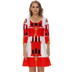 Gibraltar Shoulder Cut Out Zip Up Dress by tony4urban