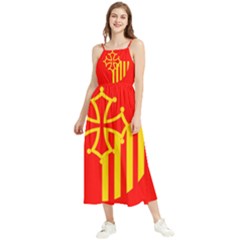 Languedoc Roussillon Flag Boho Sleeveless Summer Dress by tony4urban