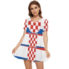 Croatia Tiered Short Sleeve Babydoll Dress by tony4urban