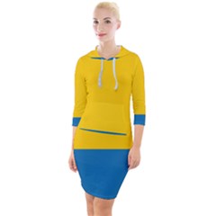 Opolskie Flag Quarter Sleeve Hood Bodycon Dress by tony4urban