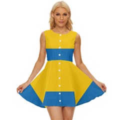 Opolskie Flag Sleeveless Button Up Dress by tony4urban
