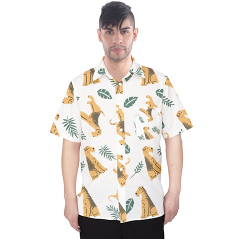 Airedale T- Shirt Airedale Terrier T- Shirt Men s Hawaii Shirt by maxcute