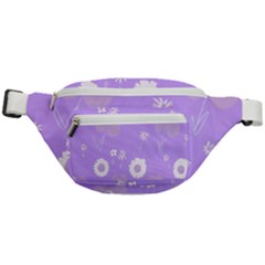 Daisy Flowers Lilac White Lavender Purple Fanny Pack by Mazipoodles