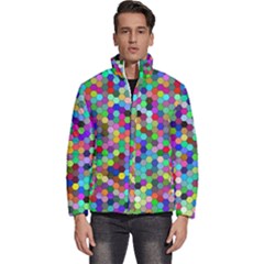 Background Color Men s Puffer Bubble Jacket Coat by artworkshop