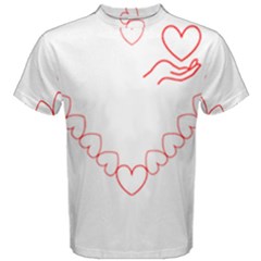 Valentines Day T- Shirt Siberian Huskies Hearts Love Dog Lover Valentines Day T- Shirt Men s Cotton Tee by maxcute
