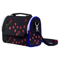 Valentine Day Heart Flower Satchel Shoulder Bag by artworkshop