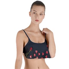 Valentine Day Heart Flower Layered Top Bikini Top  by artworkshop