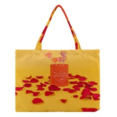 Valentine Day Heart Love Potion Medium Tote Bag by artworkshop