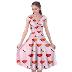 Lolly Candy  Valentine Day Cap Sleeve Wrap Front Dress by artworkshop
