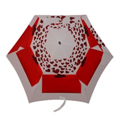 Love Envelope Logo Valentine Mini Folding Umbrellas by artworkshop