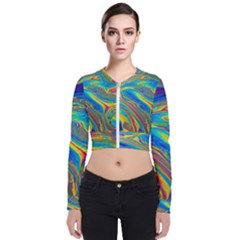 My Bubble Project Fit To Screen Long Sleeve Zip Up Bomber Jacket