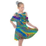 My Bubble Project Fit To Screen Kids  Shoulder Cutout Chiffon Dress