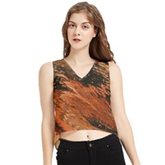 Painting Wallpaper V-neck Cropped Tank Top