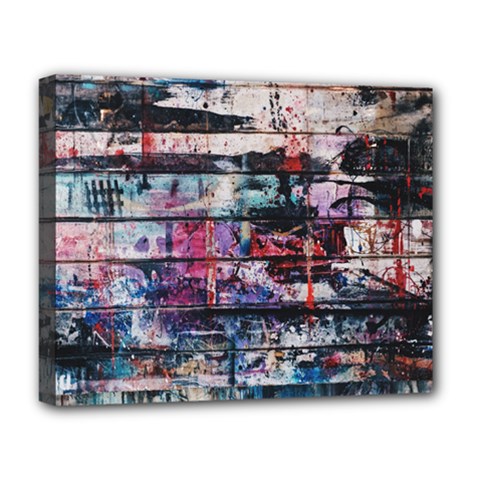 Splattered Paint On Wall Deluxe Canvas 20  X 16  (stretched) by artworkshop