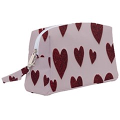 Valentine Day Heart Love Pattern Wristlet Pouch Bag (large) by artworkshop